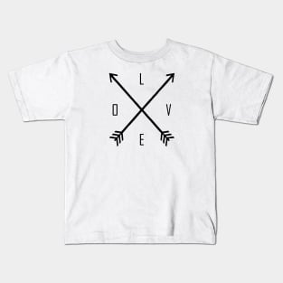 love arrow black Kids T-Shirt